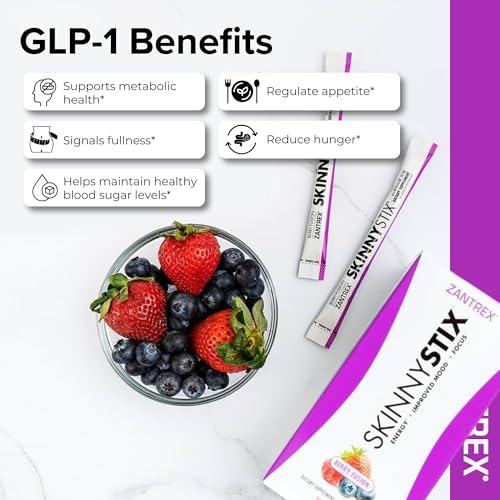 Zantrex SkinnyStix Weight Loss Drink Mix - Appetite Suppressant, GLP-1, 30