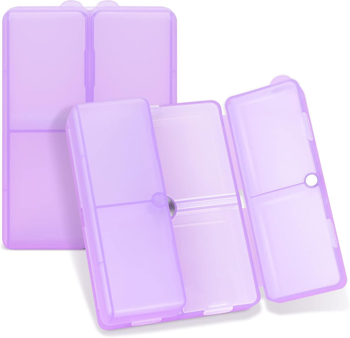 FYY Travel Pill Organizer, 7 Compartments Small Pill Box Medicine Case-Pink