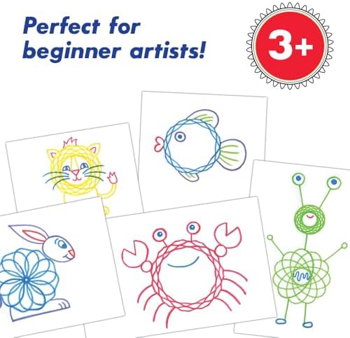Spirograph Jr. — Jumbo Sized Gears Classic Retro Toy For Spiral Drawing Art Design Toy Kit for Smaller Hands — For Kids Ages 3 and Up