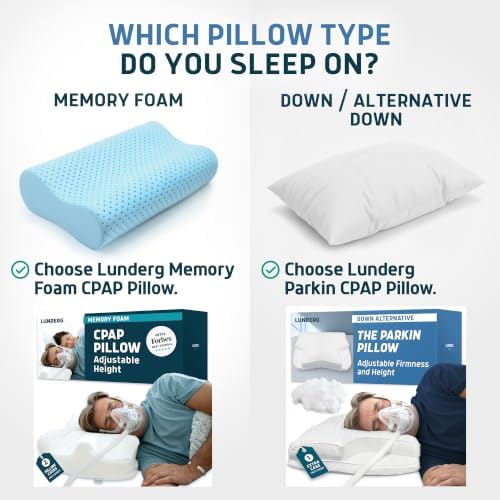 Lunderg CPAP Pillow for Side & Back Sleepers - Memory Foam