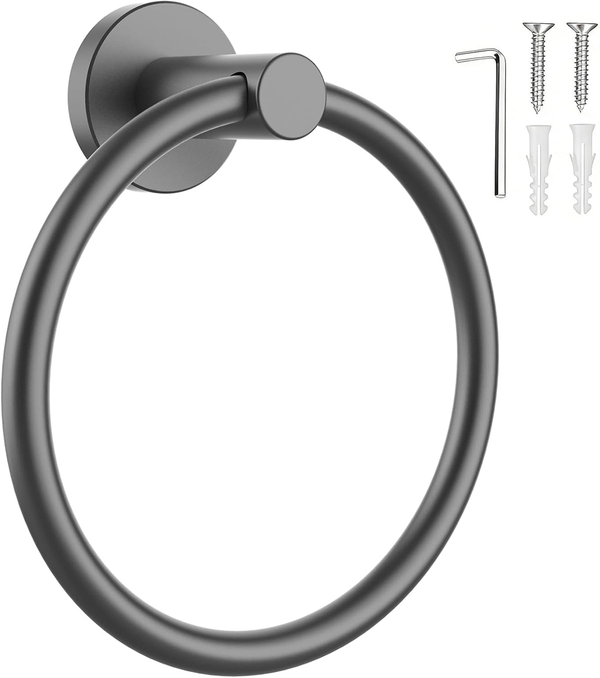 SetSail Towel Holder for Bathroom Wall Matte Black Towel Ring