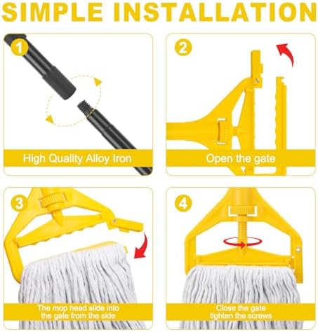 KeFanta 60 Inch Mop Handle Commercial Heavy Duty,Industrial Mop Stick