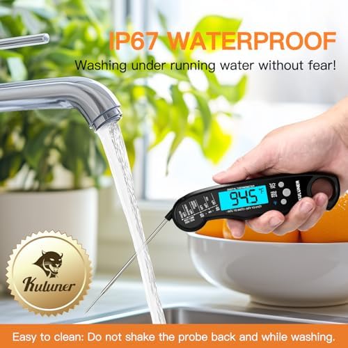 KULUNER Digital Instant Read Meat Thermometer for Cooking, Food,Grill