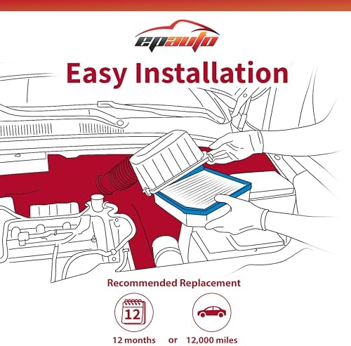 EPAuto GP190 (CA10190) Engine Air Filter Replacement for Toyota