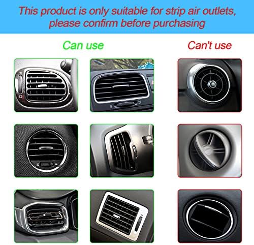 8sanlione 20PCS Waterproof Bendable Car Air Vent Trim Strips, Red
