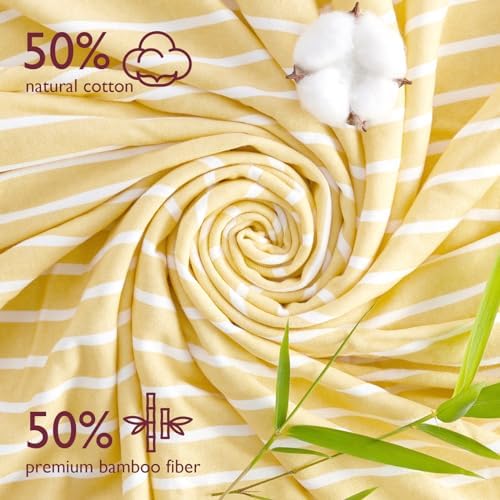 Momcozy Baby Towels, Soft Absorbent Bath Towel for Newborn&Toddler,Lemon