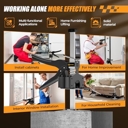 Labor Saving Arm, 2 Pack Furniture Jack Lifter Tool, Black&Yellow