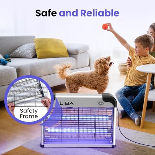 LiBa Bug Zapper 2800V Indoor, with 2 Extra Replacement Bulbs