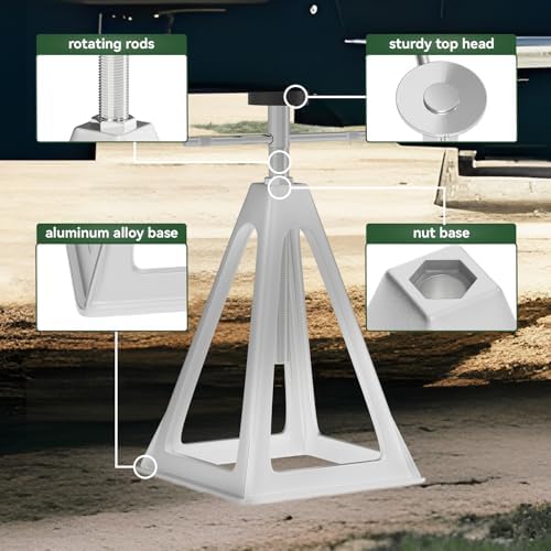 RVGUARD RV Stack Jacks 4 Pack, 6000 Lbs Aluminum Stabilizer Jacks