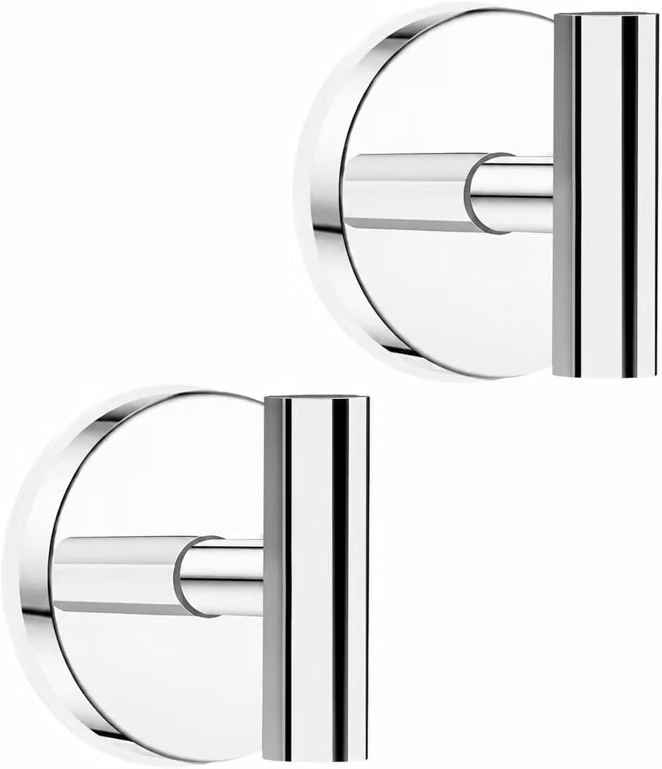 MOTAIPEAK Suction Cup Hooks for Shower, Shower Hooks for Inside Shower, No Drill Towel Hooks for Bathroom, Removable Suction Hooks for Glass, Mirror, Tile, Waterproof, Rustproof – Black (2 Pack)