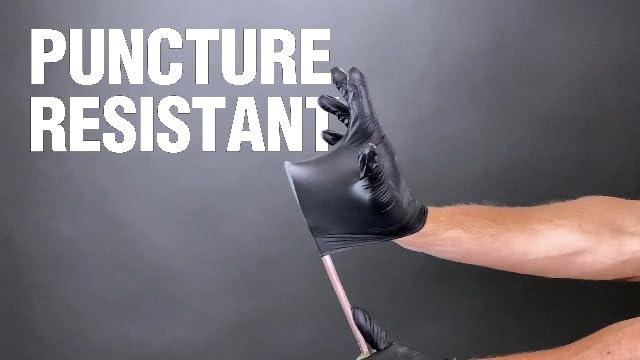 Raven Powder Free Nitrile Disposable Gloves | 7 Mil | Latex Free, Chemical + Puncture Resistant, Single Use |