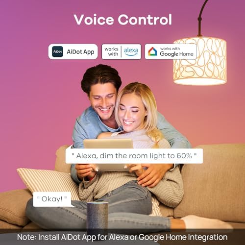 Linkind Smart Light Bulbs, Work with Alexa, Google Home, AiDot