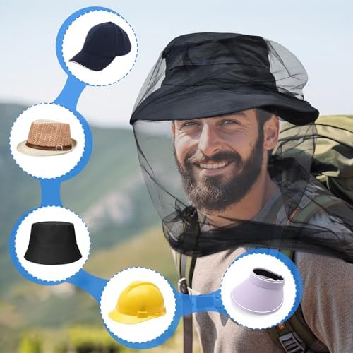 South to East Mosquito Head Net for Insects 2 Pack, Fly & Bug Protection