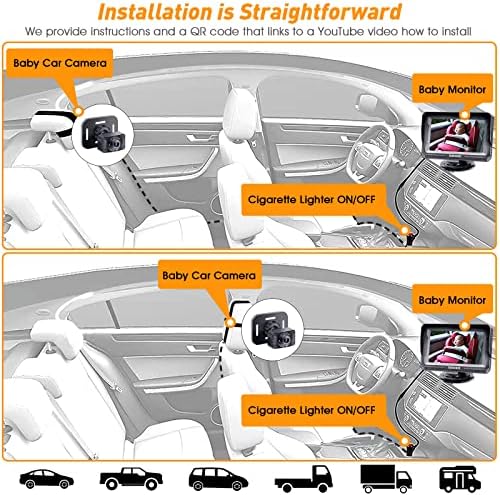 DoHonest Baby Car Camera HD 1080P: Rear Facing Car Baby Monitor Clear Image