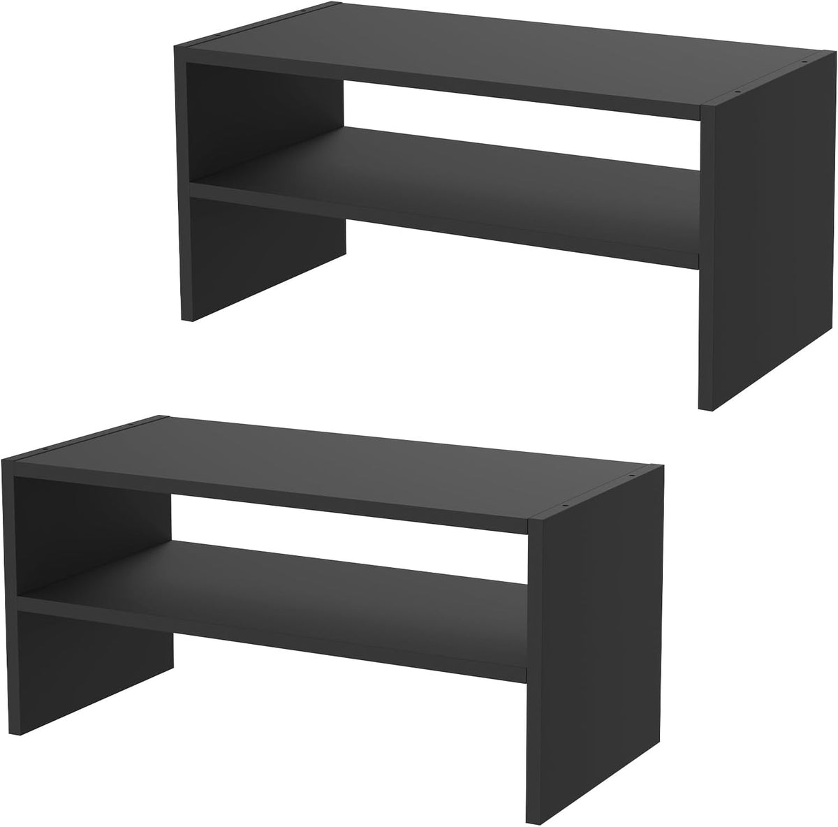 Whitmor Stackable 31" Extra Wide 2-Shelf Storage Organizer, White