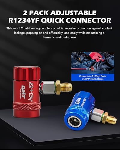 OMT R1234yf Quick Coupler Adapters High Low Pressure Connectors Set