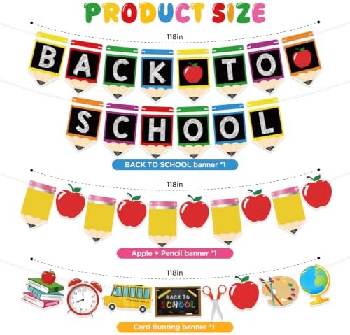 Back to School Decorations Reusable Pre-Assembled Back to School Banner
