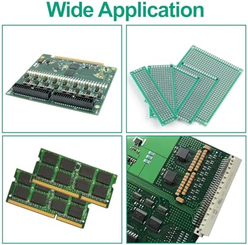 Rindion 32 Pcs PCB Board, Green Circuit Board with 5 Sizes Compatible, Double Sided PCB Prototype Board for DIY Electronics Projects Apply to Soldering Projects