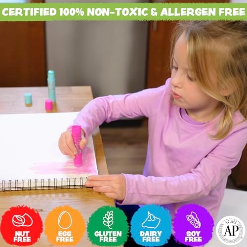Kwik Stix Solid Tempera Paint Sticks, 24 Colors, Washable Paint Sticks for Kids, Non-Toxic, Quick Drying, Allergen Free, Comes in Classic, Metallic, & Neon Colors, Ideal for Kids and Toddlers