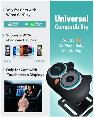 OTTOCAST Cabin Care Baby Car Camera 2026 (for Wired CarPlay Only)