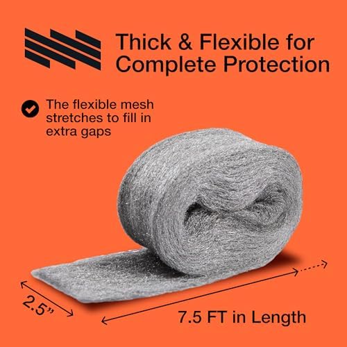 Steel Wool Mice Control 3-pc, Mouse Hole Filler, Scissors & Gloves, MaPorch