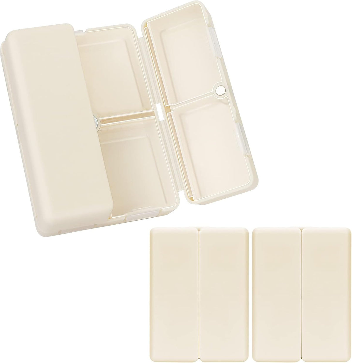 FYY Travel Pill Organizer, 7 Compartments Small Pill Box Medicine Case-Pink