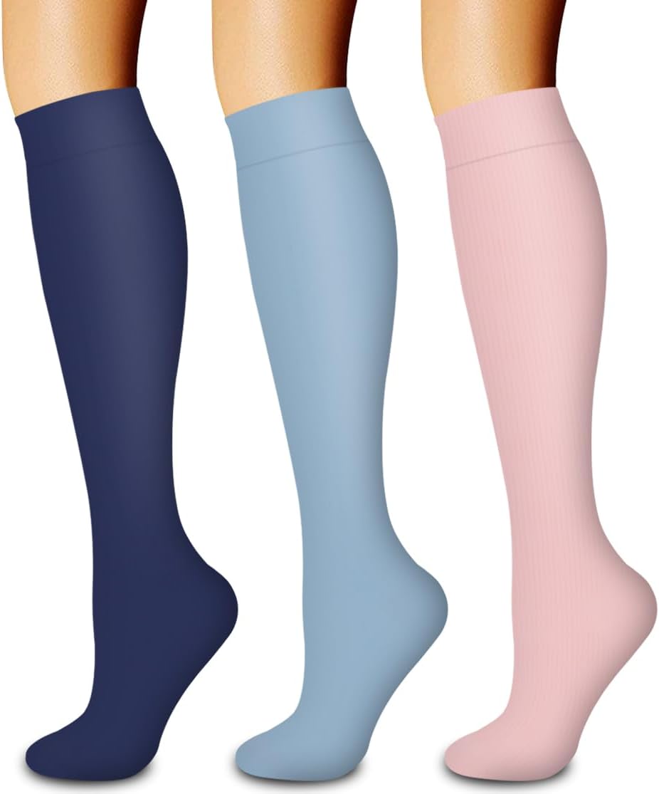 3 Pack Medical Compression Sock-Compression Sock For Women and Men Circulation -Best for Running,Nursing,Athletic Sports