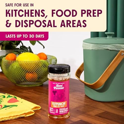 Aunt Fannie's FlyPunch Fruit Fly Trap, Indoor Kitchen Use, 6 oz, Pack of 2