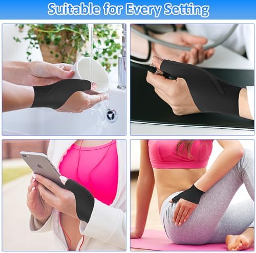 Thumb Wrist Brace Copper Compression Stabilizer Thumb Support Spica Splint for Carpal Tunnel, Arthritis, Tendonitis and TFCC Pain Relief - Women & Men - Fits Left or Right Hand - Breathable, Soft and