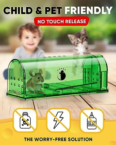 Motel Mouse Humane No Kill Mouse Traps Live Catch & Release - 4 Pack