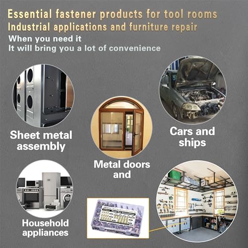 ASKWAY Pressure Rivet Nut Tool Kit, 430Pcs Metric Rivet Nut Combination
