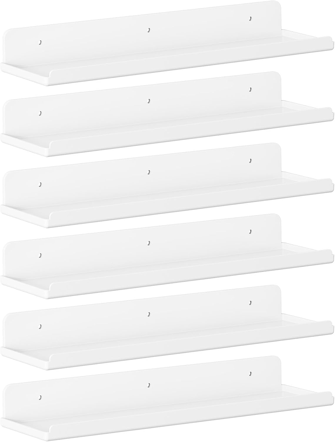 Lifewit Acrylic Floating Shelves for Bathroom 14" Clear, 4 Pack