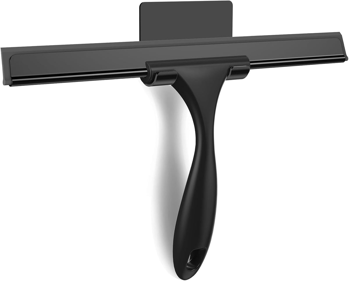 SetSail Squeegee for Shower Glass Door, 10 Inches, Black