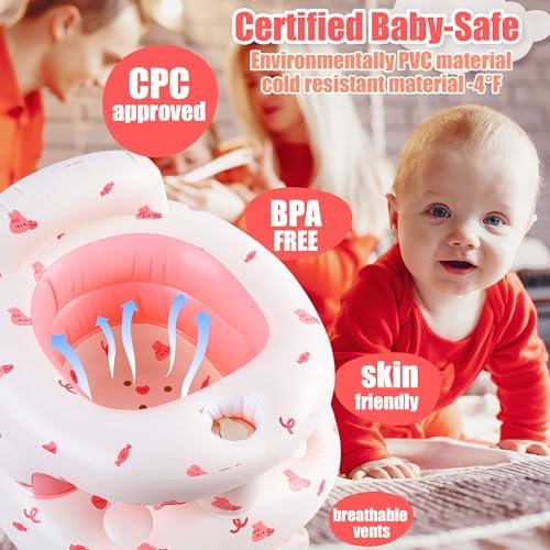 Upgraded Inflatable Baby Seat 3-36 Months, Baby Chair Sit Me Up Floor Seat