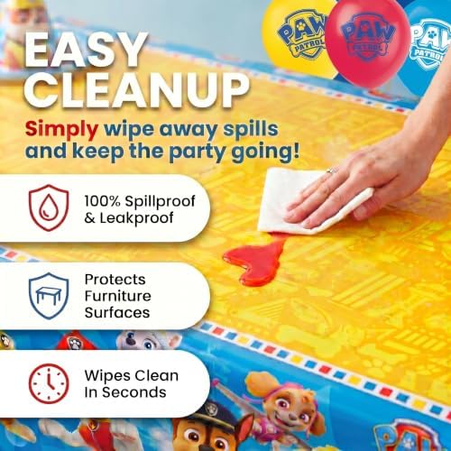 Paw Patrol Tablecloth 2-Pack - Paw Patrol Birthday Decorations for Party