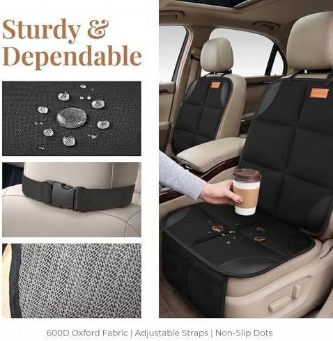 SMART ELF Car Seat Protector, Thickest Padding and Non-Slip Backing 2Pack