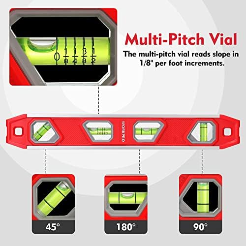 WORKPRO 12 Inch Magnetic Torpedo Level