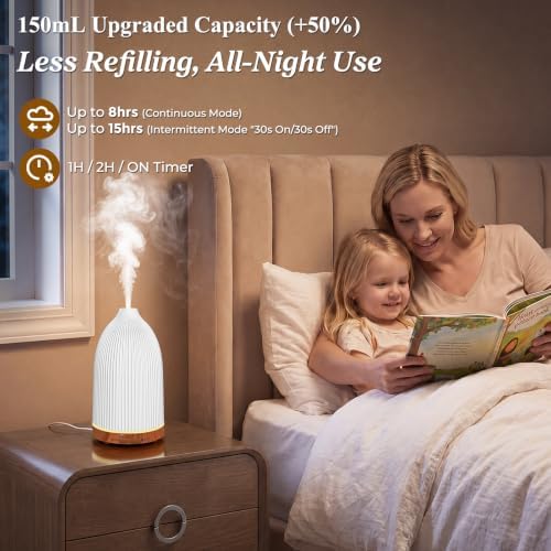 URPOWER 150mL Essential Oil Diffusers for Home Aromatherapy Diffuser