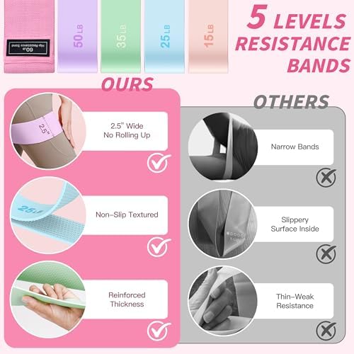 NANATI Pilates Kit, Home Pilates Workout Kit for Women, Pilates Equipment with 14.5"" Pilates Ring and Ball, Resistance Bands, Ankle Weights, Sliders & Grip Socks for Home Workouts