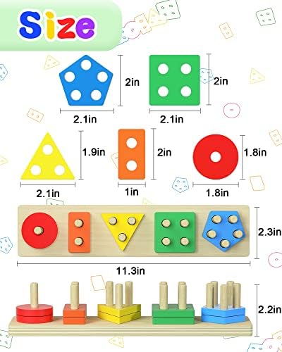 Montessori Sensory Toys for 1 2 Year Old Boy Girl Gifts, Puzzle for Toddler