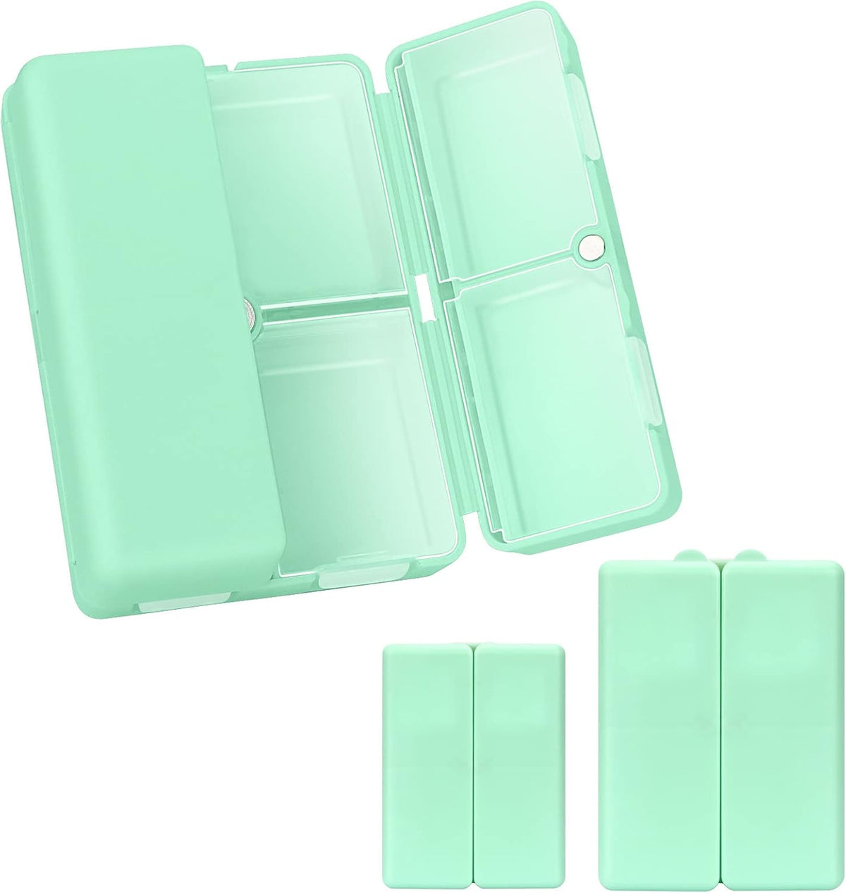FYY Travel Pill Organizer, 7 Compartments Small Pill Box Medicine Case-Pink