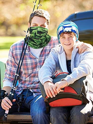 SATINIOR Summer Camo Neck Gaiter UV Protection Cooling Face Mask Sun Hood Bandanas for Men Women Sunscreen Breathable Bandana