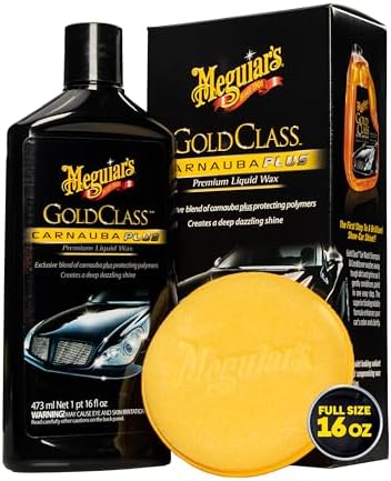 Meguiar's Gold Class Carnauba Plus Premium Liquid Wax Kit, 16 Oz