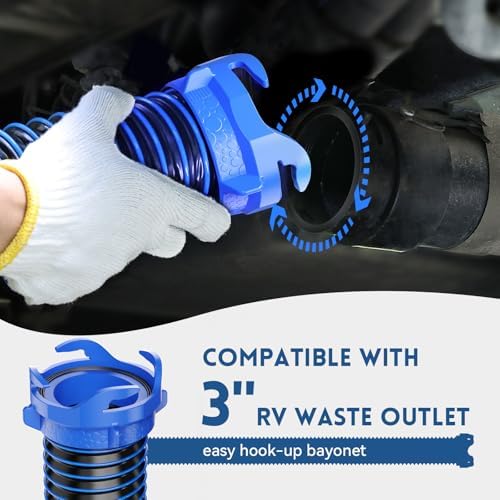 DUMPMAN RV Sewer Hose Kit, 2 * 10 Ft Sewage Hose