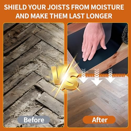 Butyl Joist Tape for Decking 2''×50', 4 Rolls Waterproof Deck Tape