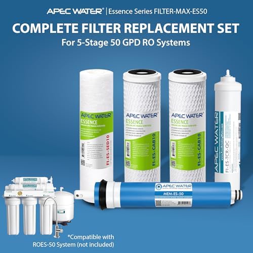 APEC Water FILTER-MAX-ES50 Reverse Osmosis Filter Replacement Set, 50 GPD