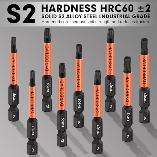 DYRECELVE 10-Pack 8-Point Star Bit Set for Trailer, Double Square, 2.56 IN