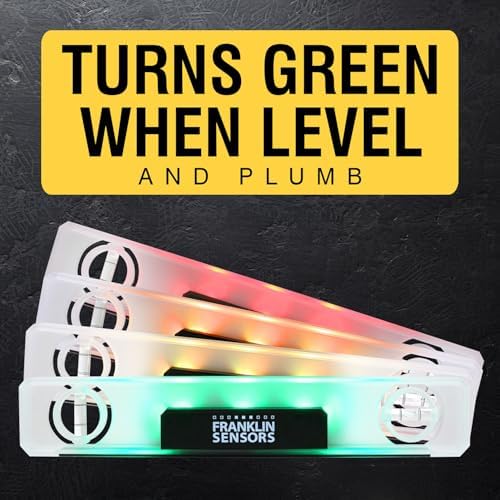 Franklin Sensors Light Level, Turns Green When Level, Magnetic Leveler