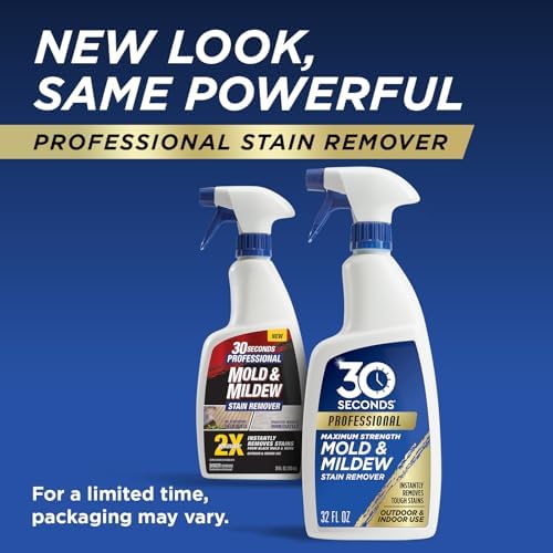 30 SECONDS Pro Mold & Mildew Stain Remover, Scrub-Free Formula, 32 Oz