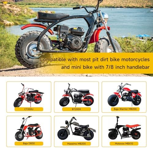 HIAORS 7/8" 22mm Twist Throttle Cable Handle Kit for Predator 196cc 212cc 6.5hp Coleman CT200U CT200U-EX BT200X Baja Warrior MB200 79cc 100cc CT100U CC100X Doodle Bug DB30 Motovox Mini Bike Go Kart